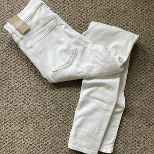 Skinny high rise Madewell white jeans